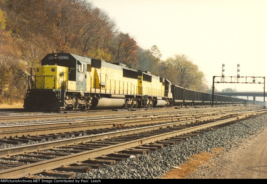 Empty coal train rolls west